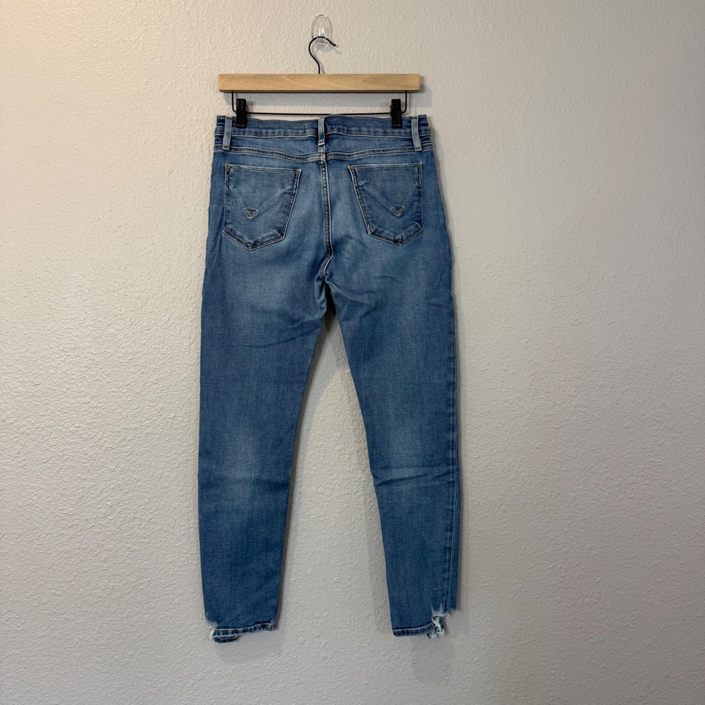 Hudson Women's Size 29 Blue Krista Super Skinny Raw Hem Jeans - Picture 3 of 14